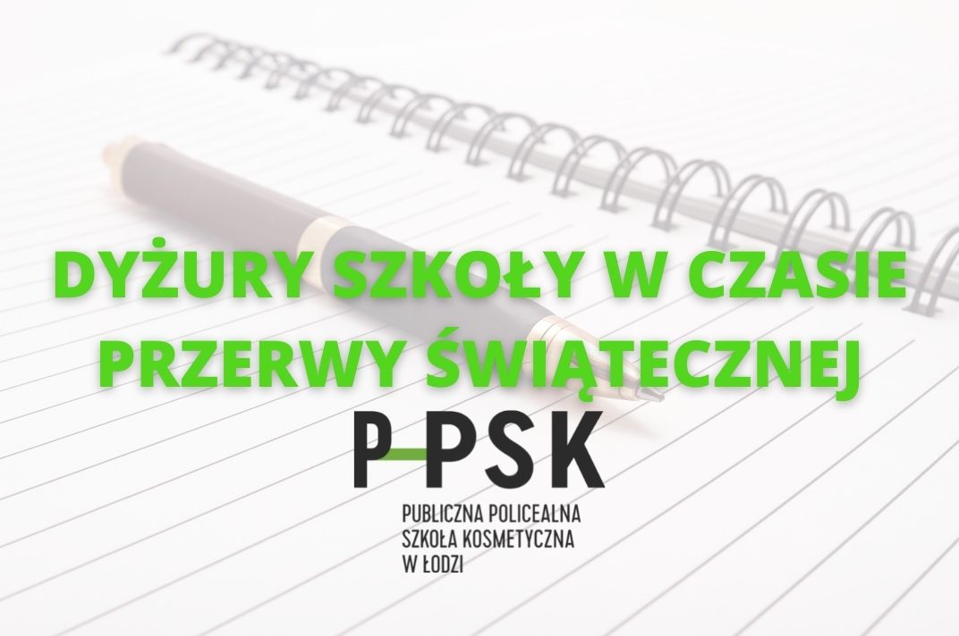 Dyżury szkoły w czasie przerwy świątecznej