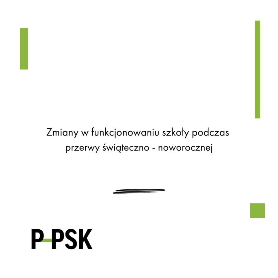 Zmiany w funkcjonowaniu szkoły w okresie świątecznym
