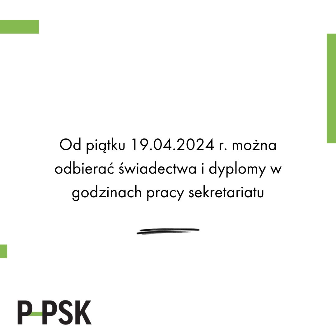 Odbiór świadectw i dyplomów